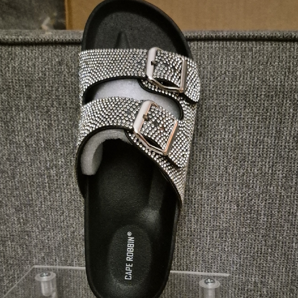 Cape Robbin Rhinestone Slide Sandals